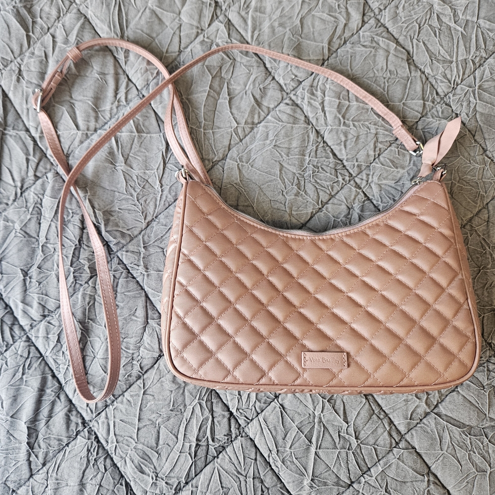Elegant Vera Bradley Pink Quilted Shoulder Bag